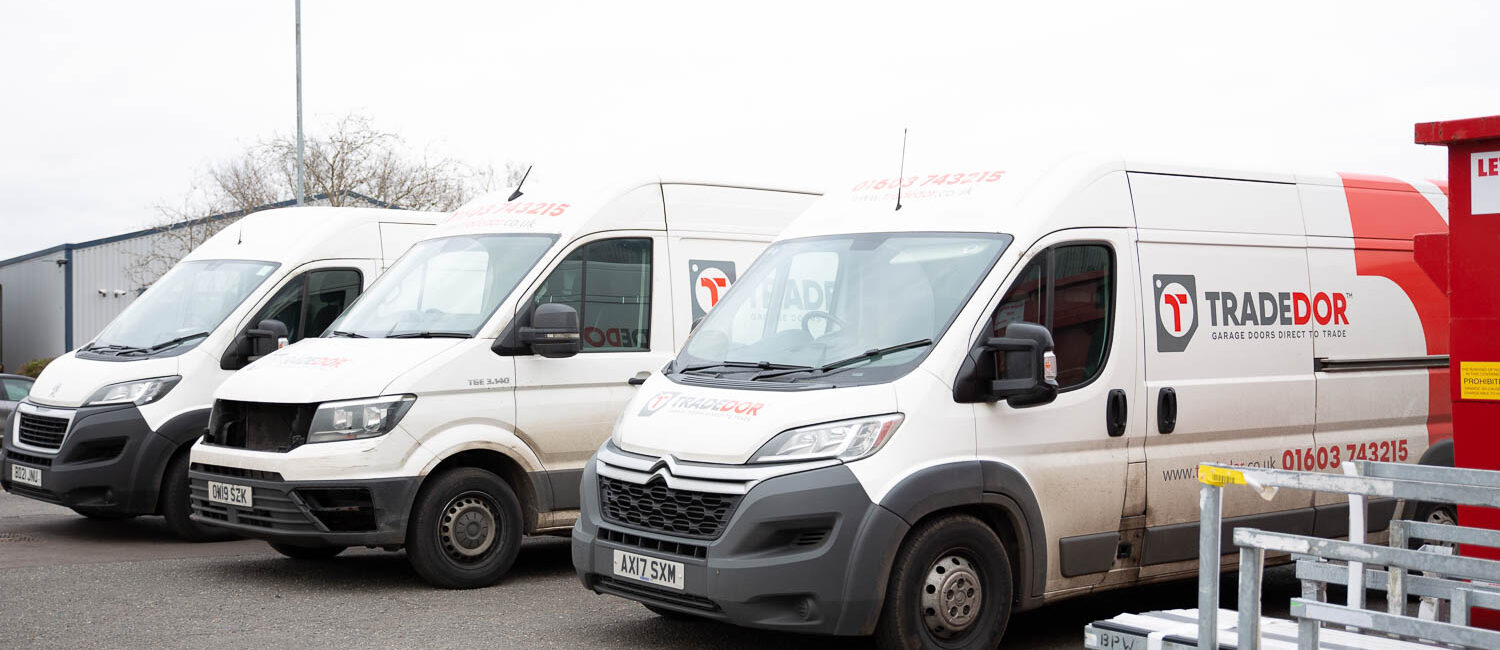 A row of Tradedor vans